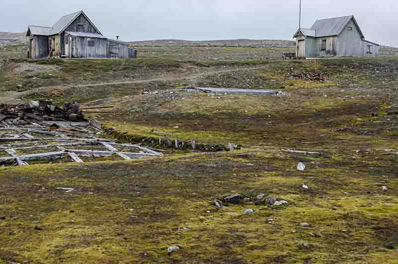 62 - Noruega - islas Svalbard - isla de Spitsbergen - Ny London - antiguo asentamiento minero